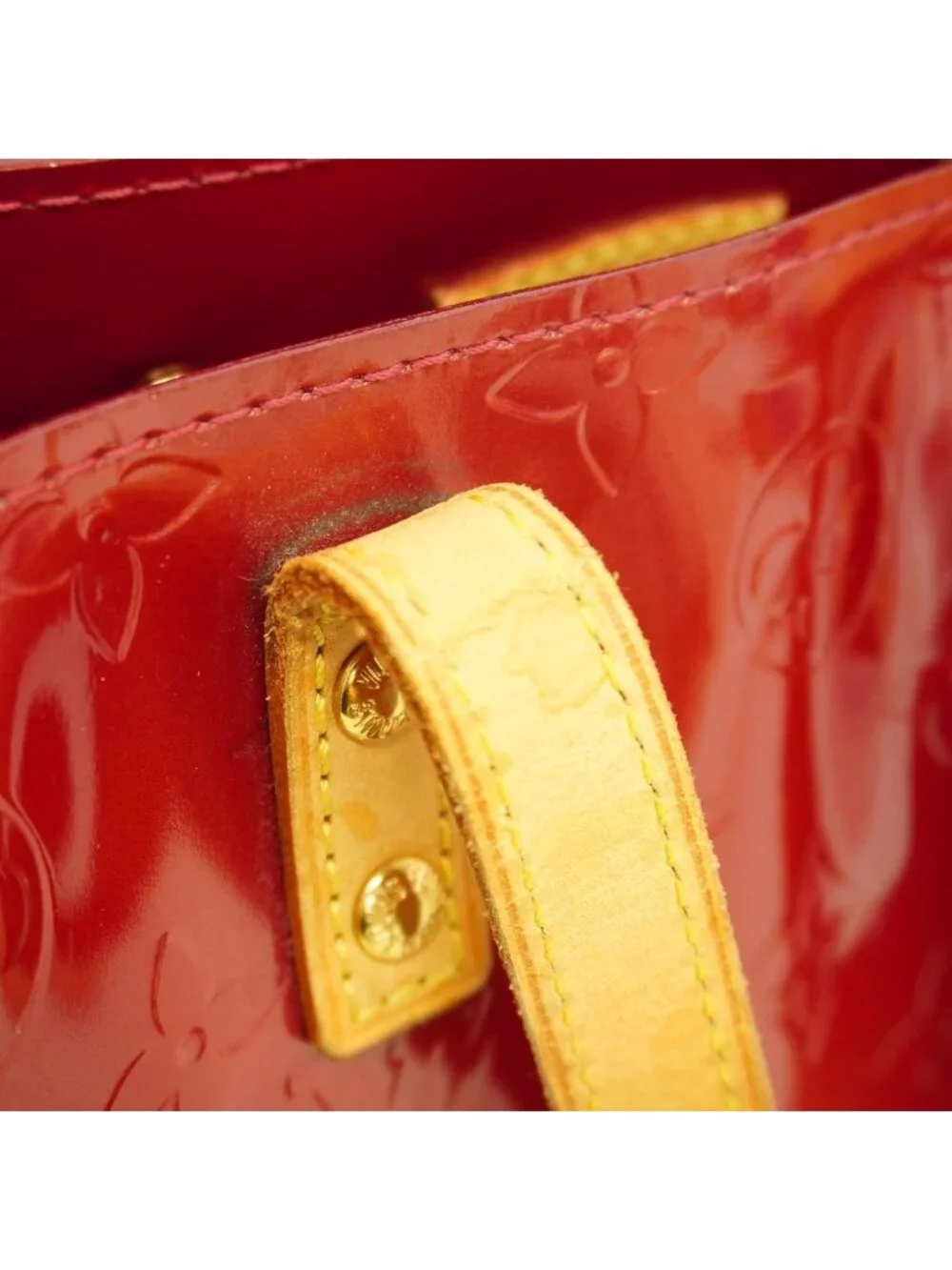 Louis Vuitton Handbag Vernis Reed PM Pomme D'amour
